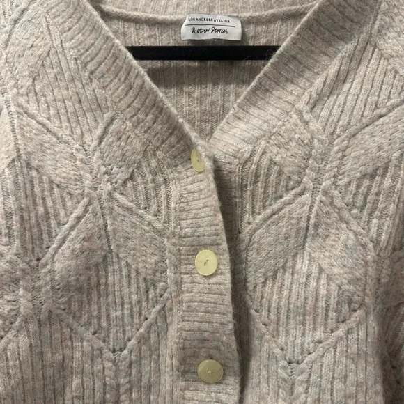 & Other Stories Beige Cardigan Sweater - Picture 2 of 5